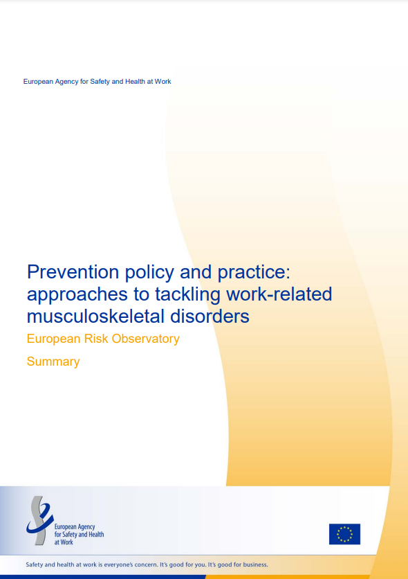 Summary - Prevention policy and practice. Approaches to tackling work-related musculoskeletal disorders