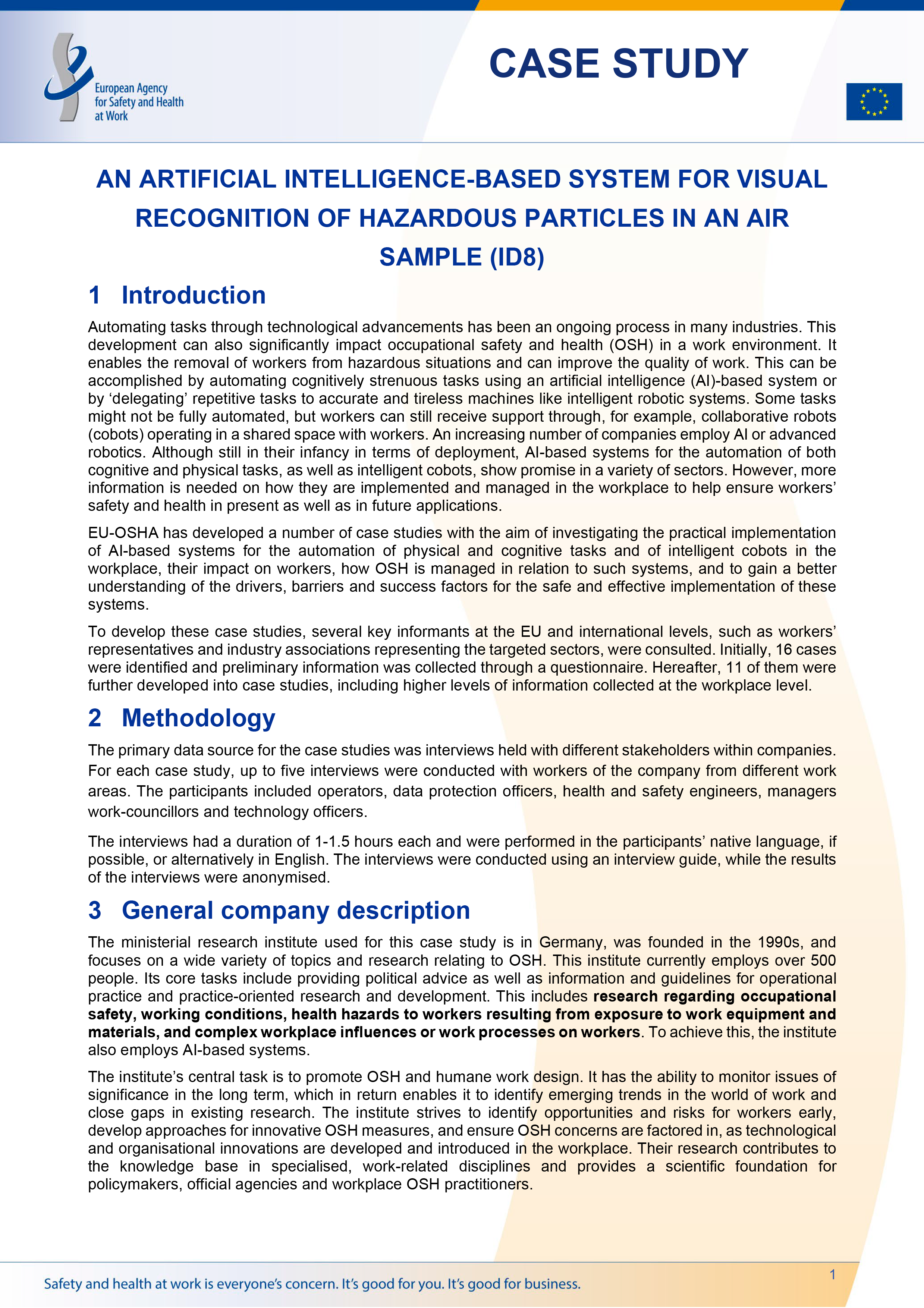 An artificial intelligence-based system for visual recognition of hazardous particles in an air sample