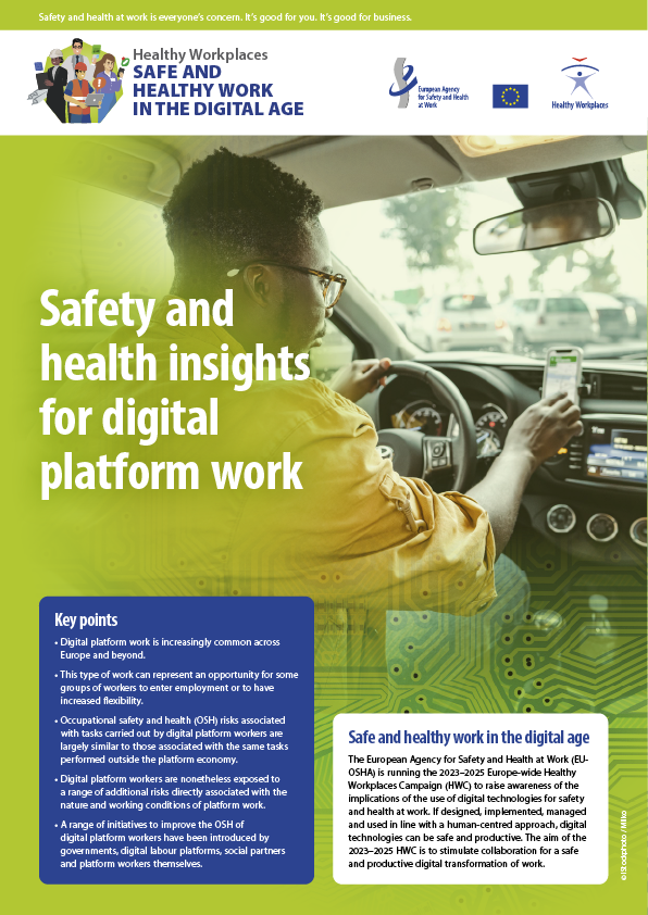 Safety and health insights for digital platform work 