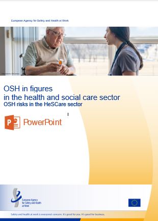 Cover of the PPT OSH risks in the health and social care sector 