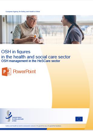 Cover of the PPT OSH management in the health and social care sector 