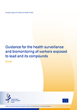 Cover of Guidance for the health surveillance and biomonitoring of workers exposed to lead and its compounds