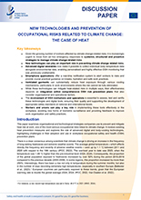 Cover of New technologies and prevention of occupational risks related to climate change: the case of heat