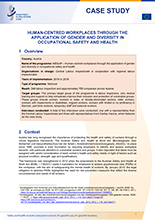 Cover of Human-centred workplaces through the application of gender and diversity in occupational safety and health