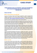Cover of From observation to evidence: how OSH Barometer data helps workplace actors rebalance prevention