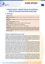 Cover of PrePS in wood – prevention of psychosocial risks in the wood industries in Belgium