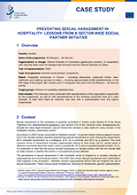 Cover of Preventing sexual harassment in hospitality: lessons from a sector-wide social partner initiative