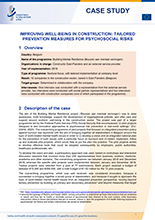 Cover of Improving well-being in construction: tailored prevention measures for psychosocial risks
