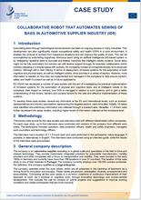 Collaborative robot that automates sewing of bags in automotive supplier industry (ID5)