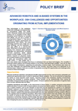 Advanced robotics and AI-based systems in the workplace: OSH challenges and opportunities originating from actual implementations