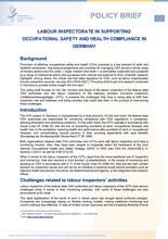 Labour Inspectorate in supporting occupational safety and health compliance in Germany 