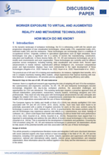Worker exposure to virtual and augmented reality - cover page