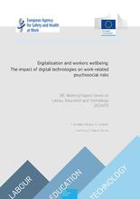 Cover of the report Digitalisation and workers wellbeing: The impact of digital technologies on work-related psychosocial risks