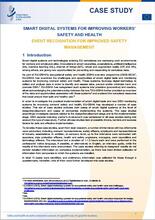 Cover of the case study Event recognition for improved safety management: smart digital systems for improving workers' safety and health