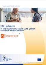 Cover of the PPT OSH risks in the health and social care sector 