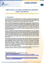Cover of the case study Preventing hand-arm vibration syndrome (HAVS): smart digital systems for improving workers' safety and health 