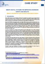 Cover of the case study Smart headband for fatigue risk-monitoring: smart digital systems for improving workers' safety and health