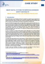 Cover of the case study Smart insoles for lone worker protection: smart digital systems for improving workers' safety and health