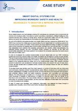 Cover of the case study  Wearables to monitor and improve posture ergonomics: smart digital systems for improving workers' safety and health