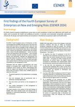 Cover of the report First findings of the Fourth European Survey of Enterprises on New and Emerging Risks (ESENER 2024)  