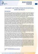 Cover of the Discussion paper Eco-anxiety and its implications for occupational safety and health