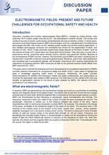 Cover of the Discussion paper Electromagnetic fields: present and future challenges for occupational safety and health