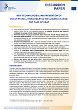 Cover of New technologies and prevention of occupational risks related to climate change: the case of heat