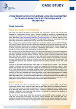 Cover of From observation to evidence: how OSH Barometer data helps workplace actors rebalance prevention