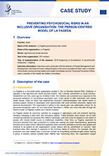 Cover of Preventing psychosocial risks in an inclusive organisation: the person-centred model of La Fageda